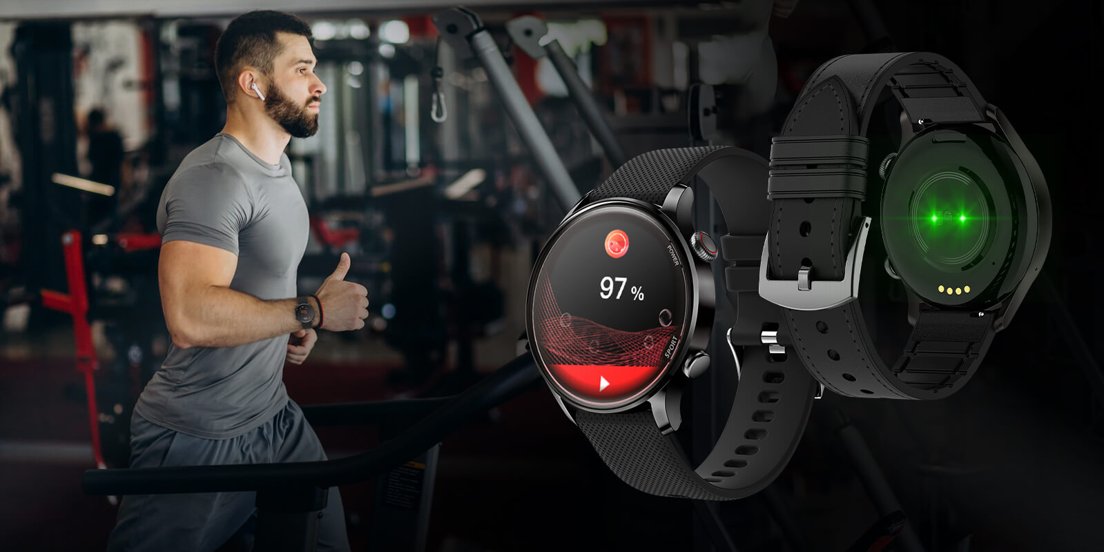 Smartwatch esportivo masculino com pedômetro