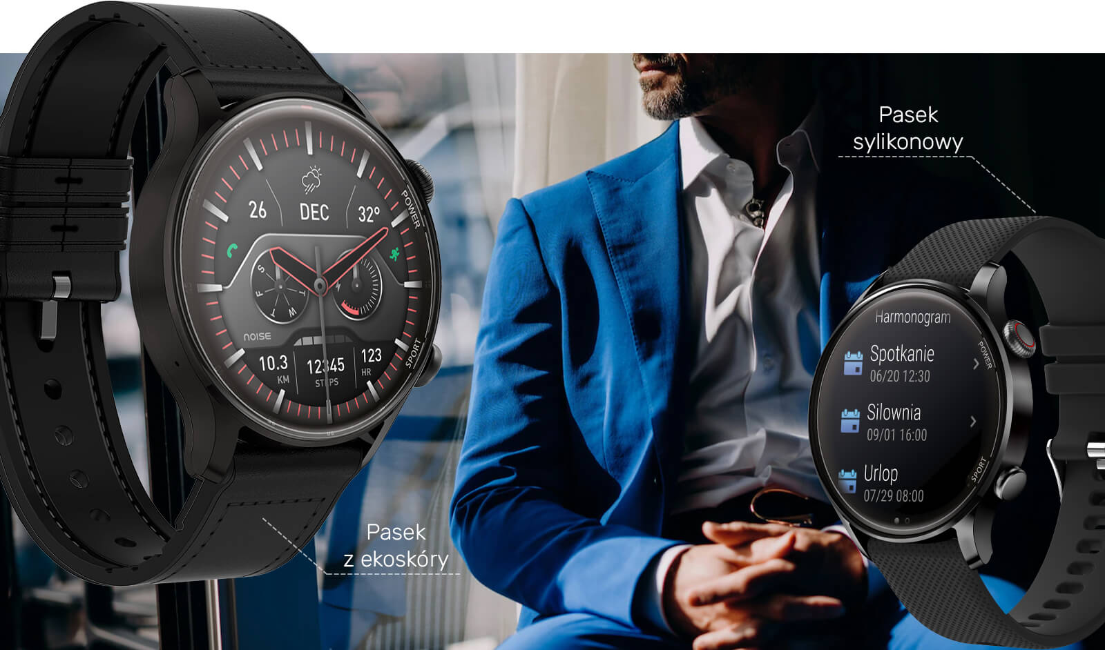 Smartwatch com pulseiras intercambiáveis