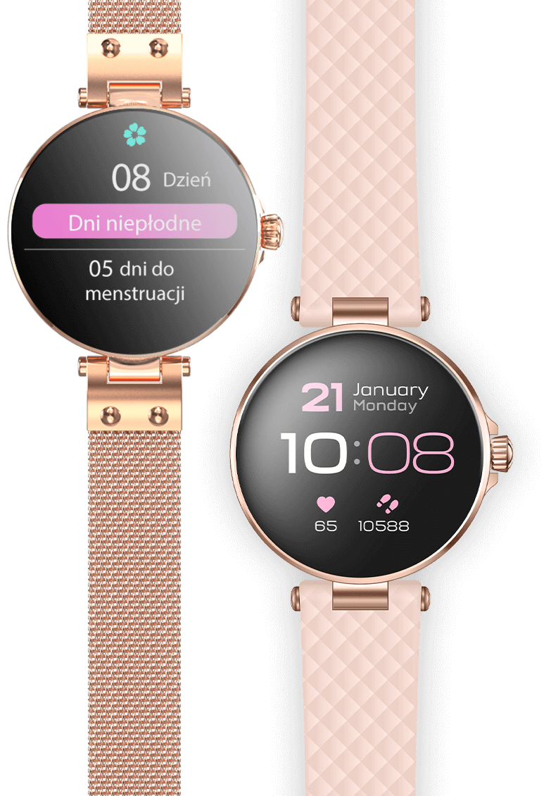 Smartwatch para mulheres com pulseira intercambiável