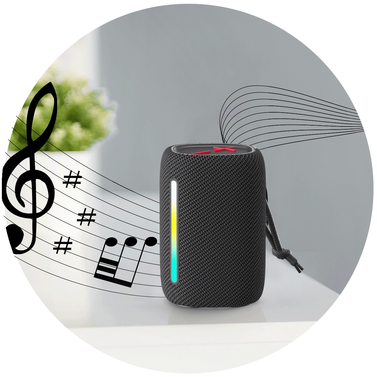 Bluetooth speaker with RGB lighting