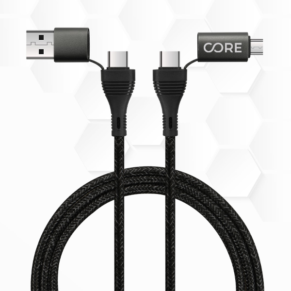 Kabel USB-C z wymiennymi końcówkami USB i microUSB