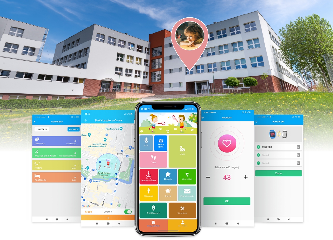 Kids smartwatch with localization