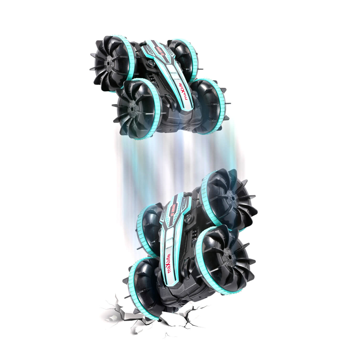 Mechanical resistance to collision, capability to drive upside down