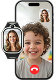 Appel vidéo entre un téléphone et une montre.
