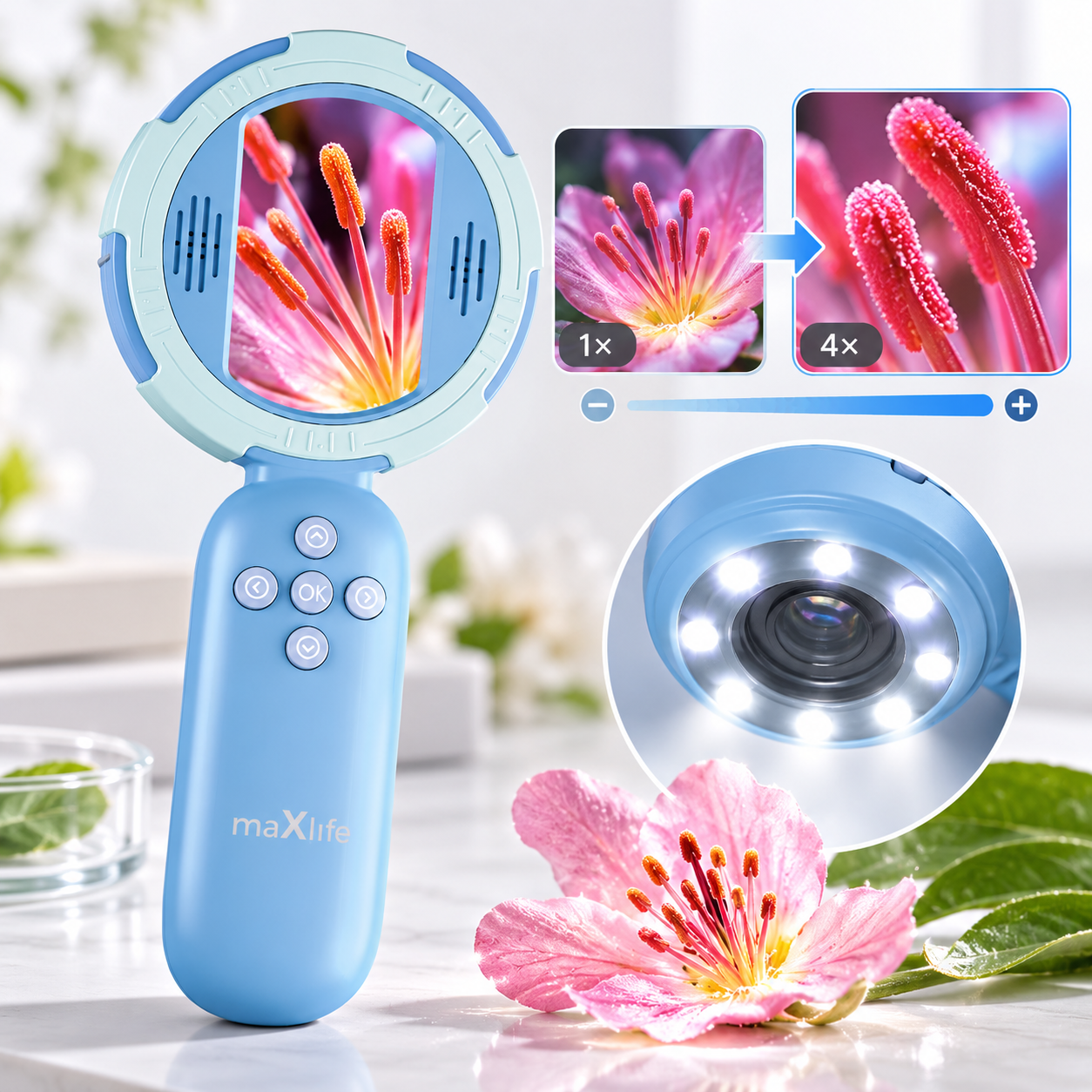 Maxlife MXDM-100 8 LED osvětlení digitální zoom